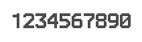 8×11数字点阵字体 ddN811AA1184