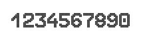 8×11数字点阵字体 ddN811AA1191