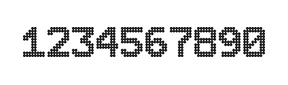 8×11数字点阵字体 ddN811AA1192