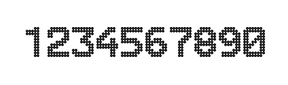 8×11数字点阵字体 ddN811AA1193