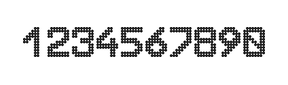 8×11数字点阵字体 ddN811AA1194