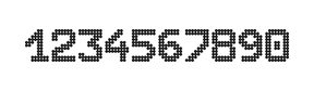 8×11数字点阵字体 ddN811AA1195
