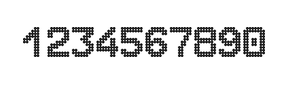 8×11数字点阵字体 ddN811AA1196