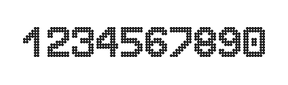 8×11数字点阵字体 ddN811AA1200