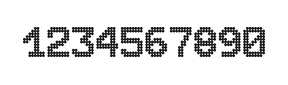 8×11数字点阵字体 ddN811AA1203