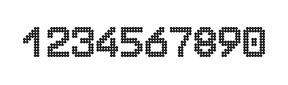8×11数字点阵字体 ddN811AA1208