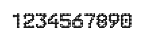 8×11数字点阵字体 ddN811AA1209