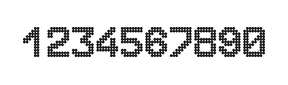 8×11数字点阵字体 ddN811AA1211
