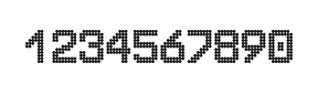 8×11数字点阵字体 ddN811AA1218