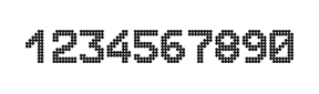 8×11数字点阵字体 ddN811AA1223