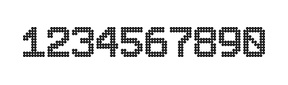 8×11数字点阵字体 ddN811AA1225