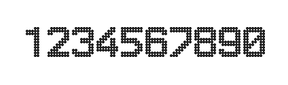 8×11数字点阵字体 ddN811AA1227