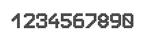 8×11数字点阵字体 ddN811AA1230