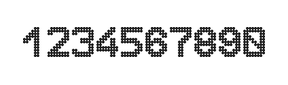 8×11数字点阵字体 ddN811AA1231