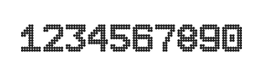 8×11数字点阵字体 ddN811AA1232