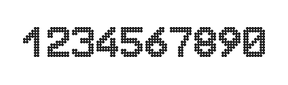 8×11数字点阵字体 ddN811AA1233