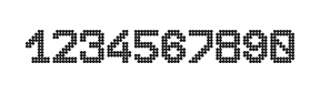 8×11数字点阵字体 ddN811AA1236