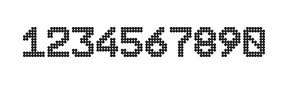 8×11数字点阵字体 ddN811AA1237