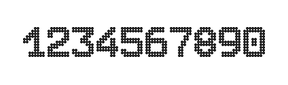 8×11数字点阵字体 ddN811AA1238