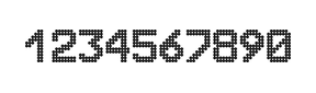 8×11数字点阵字体 ddN811AA1240