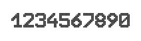 8×11数字点阵字体 ddN811AA1241