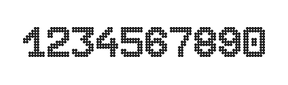 8×11数字点阵字体 ddN811AA1242
