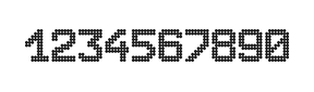 8×11数字点阵字体 ddN811AA1247