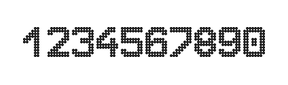 8×11数字点阵字体 ddN811AA1253