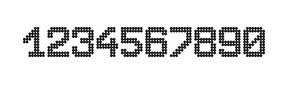 8×11数字点阵字体 ddN811AA1261