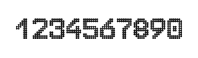 8×11数字点阵字体 ddN811AA1262