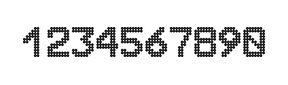 8×11数字点阵字体 ddN811AA1264