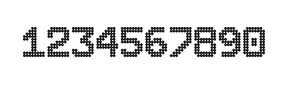 8×11数字点阵字体 ddN811AA1267