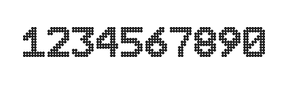 8×11数字点阵字体 ddN811AA1268