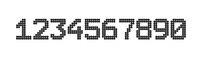 8×11数字点阵字体 ddN811AA1271