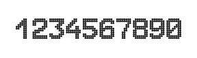 8×11数字点阵字体 ddN811AA1274