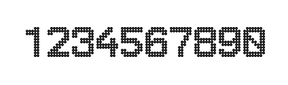 8×11数字点阵字体 ddN811AA1276
