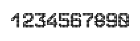 8×11数字点阵字体 ddN811AA1280