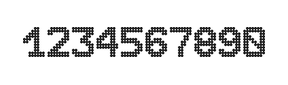 8×11数字点阵字体 ddN811AA1282