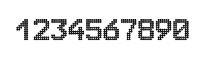 8×11数字点阵字体 ddN811AA1286