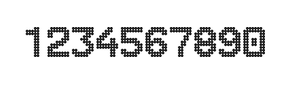 8×11数字点阵字体 ddN811AA1288