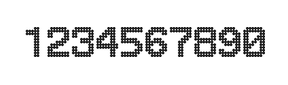 8×11数字点阵字体 ddN811AA1294