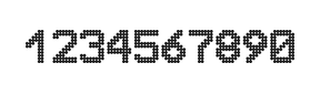 8×11数字点阵字体 ddN811AA1295
