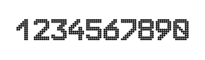 8×11数字点阵字体 ddN811AA1297