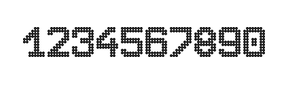 8×11数字点阵字体 ddN811AA1299