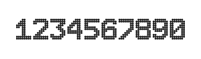 8×11数字点阵字体 ddN811AA1301