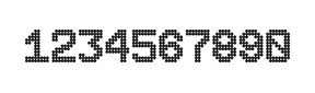 8×11数字点阵字体 ddN811AA1303