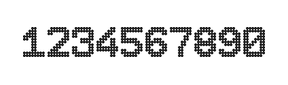 8×11数字点阵字体 ddN811AA1321