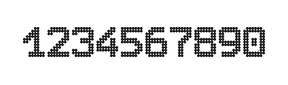 8×11数字点阵字体 ddN811AA1322