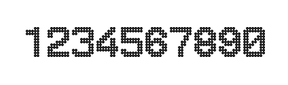 8×11数字点阵字体 ddN811AA1329