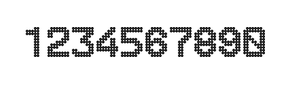 8×11数字点阵字体 ddN811AA1331